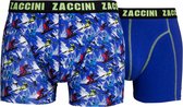 Zaccini - 2-Pack Boxershorts - Ski Snowboard - Blauw