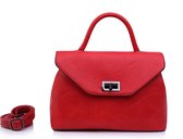 Classic chic handbag Qischa® rood leather look