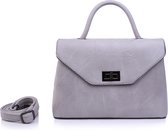Classic chic handbag Qischa® licht grijs leather look