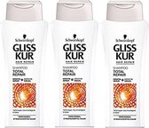 Gliss Kur Shampoo - Total Repair - 3 x 250 ml