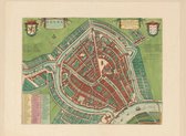 Poster Historische Oude Kaart Gouda - Stadsplattegrond - 1652 - 50x70 cm - Plattegrond Gouda