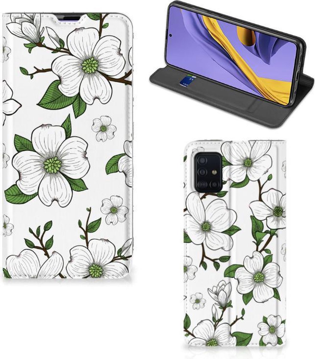 Samsung Galaxy A51 Smart Cover Dogwood Flowers op Prijzenvolger.com