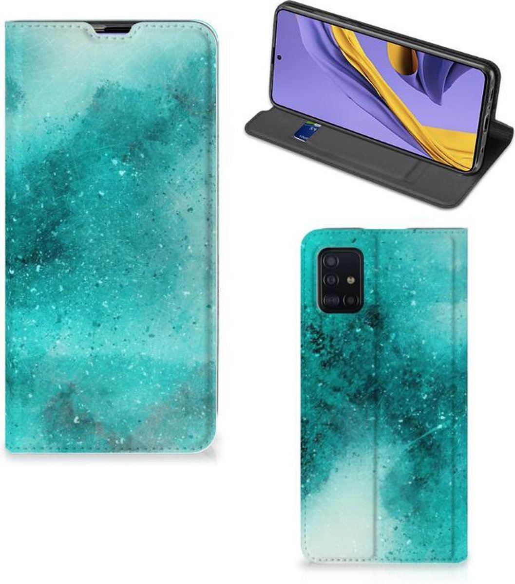 Bookcase Samsung Galaxy A51 Painting Blue