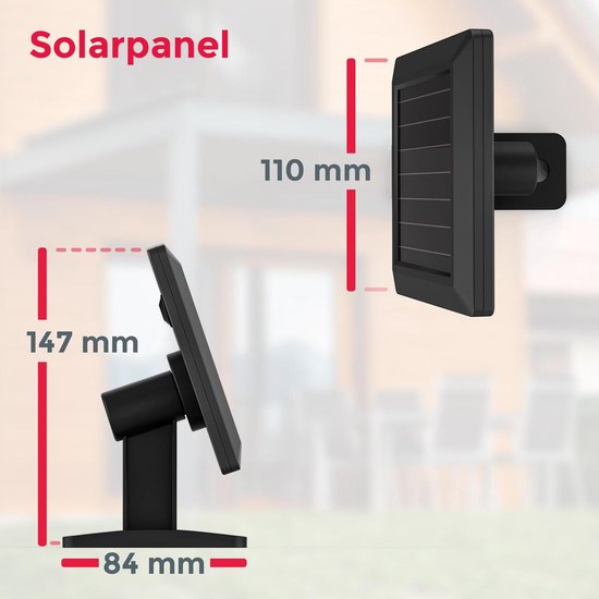 B.K.Licht - Buitenlamp - wandlamp buiten - schijnwerper - solar - zonne-energie - met bewegingssensor - floodlight - tuin - zwart - IP44