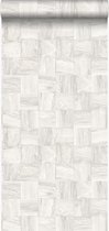 Origin Wallcoverings eco-texture vliesbehang sloophout motief roomwit - 347515 - 53 cm x 10,05 m