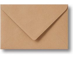 Envelop 9 x 14 Kraft bruin, 25 stuks