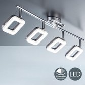 B.K.Licht - LED Plafondlamp 4-lichts - opbouwspots - chroom
