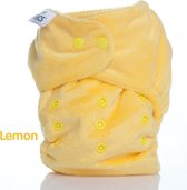 Bambooty wasbare luier lemon geel - met inlegger - basics all-in two - one size