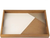 Houten Dienblad - Met Ingelegd Leatherette - 47x32 cm  Top Kwaliteit