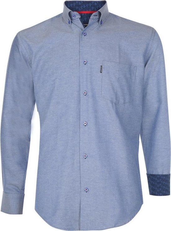 Donadoni - Heren Overhemd - Regular Fit - Blauw | bol.com
