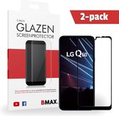 2-pack BMAX geschikt voor de Glazen Screenprotector LG Q60 Full Cover Glas / Met volledige dekking / Beschermglas / Tempered Glass / Glasplaatje