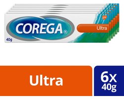Corega Ultra Kleefcrème voor de gebitsprothese 6x40 g