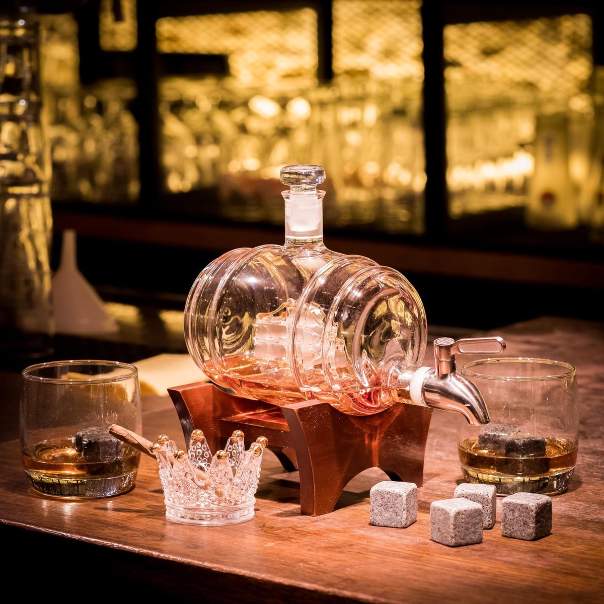 Carafe Whisky Guitare Carafe à Whisky En Forme De Guitare - 1000 Ml Avec 2 Verres, Design Luxe, Cadeau Original Carafe Guitare