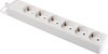 Extension socket | Protective Contact | 6-Way | White