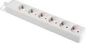 Extension socket | Protective Contact | 6-Way | White