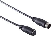 DIN 5-pins audio verlengkabel / zwart - 2,5 meter