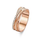 Velini jewels -R6220W-56 -Ring -925 Zilver rosé -Cubic Zirkonia