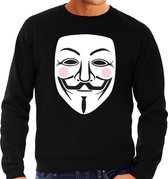 Vendetta masker sweater zwart voor heren S