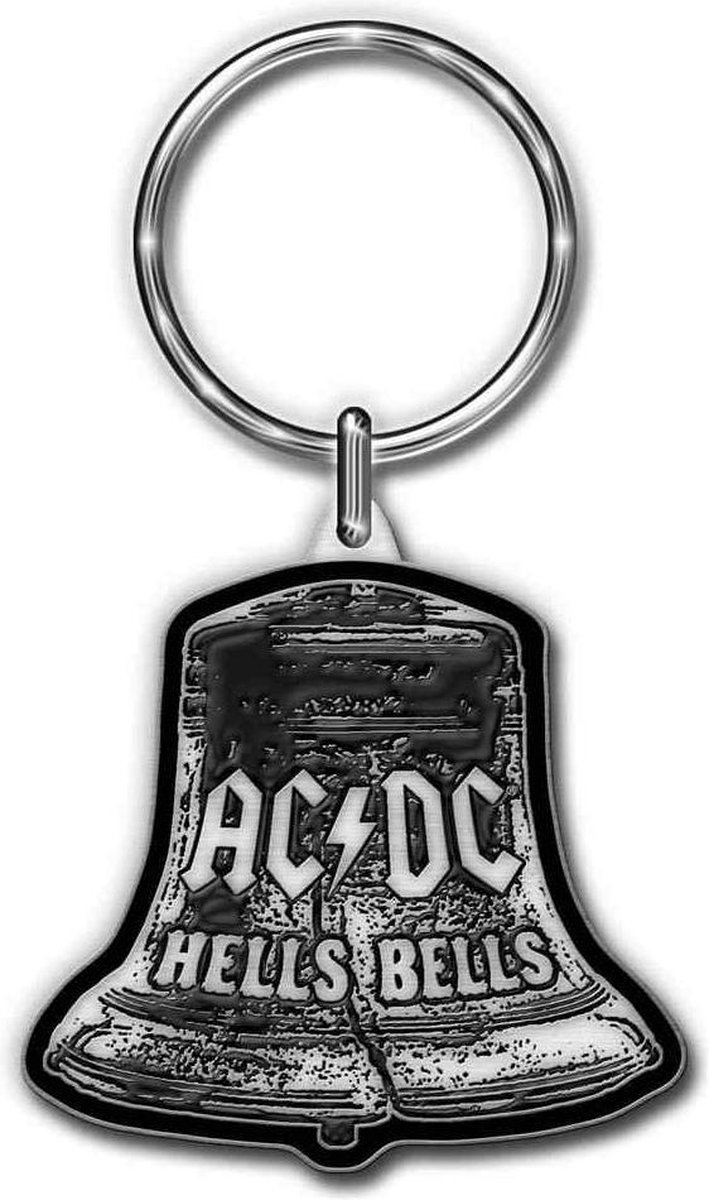 AC/DC - Hells Bells Sleutelhanger - Zwart/Zilverkleurig