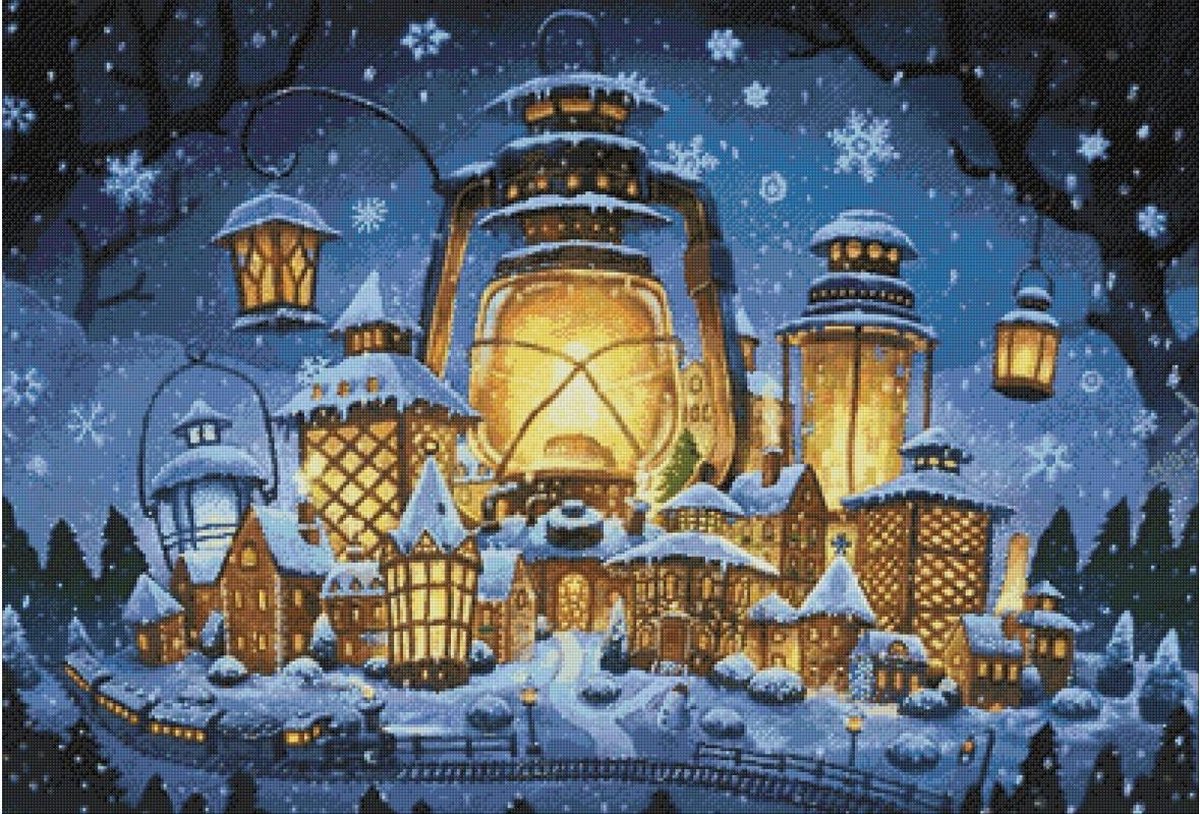 Diamond Painting Christmas Lights WD2387