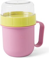 Quattro Colori on the go lunch box roze/lime