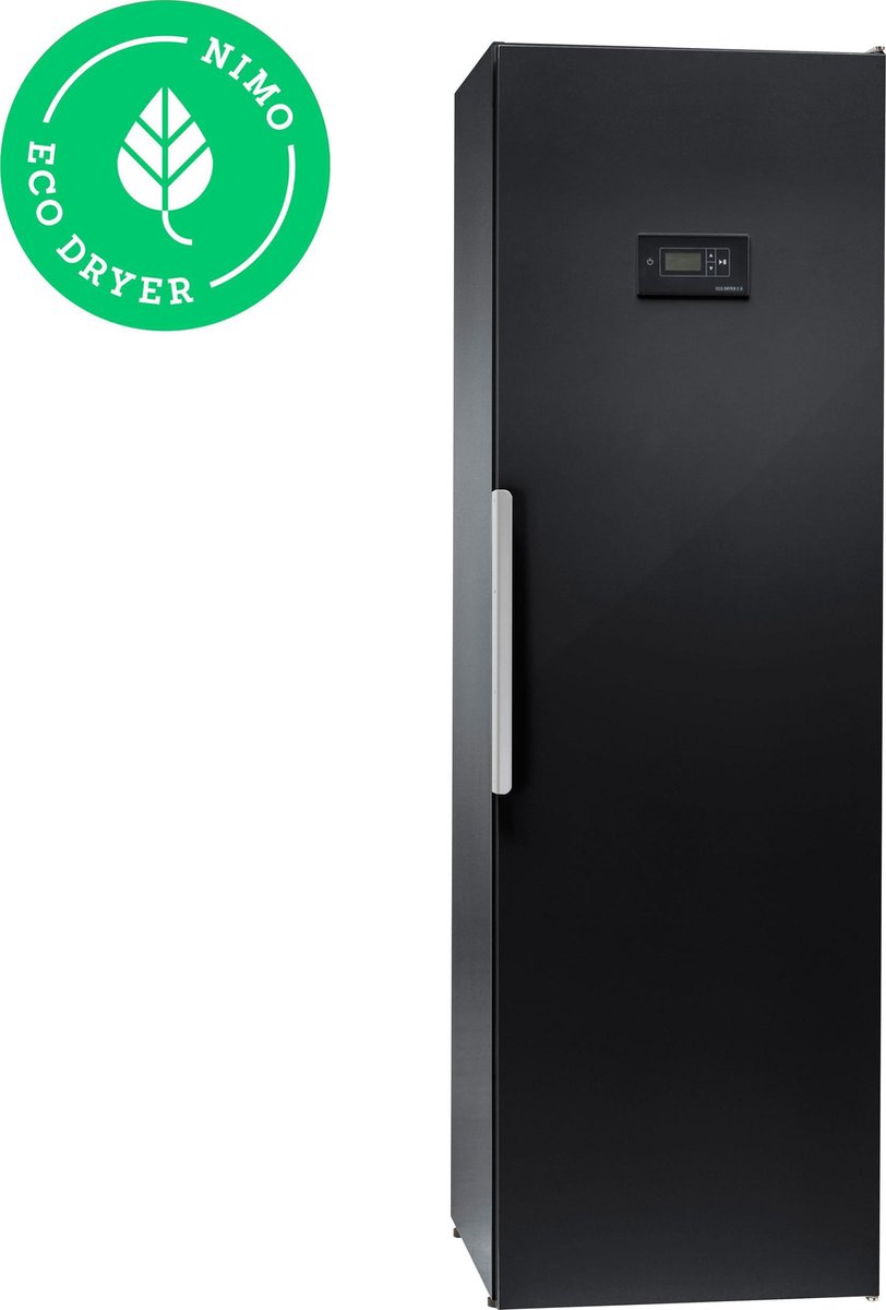 Nimo droogkast/warmtepompdroger ECO Dryer 2.0 HP zwart -rechts- met warmtepomp technologie. -made in Sweden-