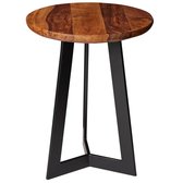 Bijzettafel - Salontafel - Industrieel - Rond - Hout - 35x45x35 cm