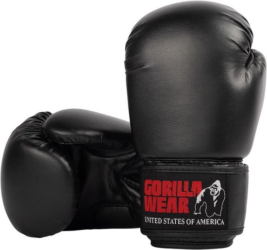 Gorilla Wear Mosby Bokshandschoenen - Boxing Gloves - Boksen - Zwart - 12 oz