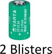 2 Stuks (2 Blisters a 1 st) Varta CR 1/2 AA lithium (3,0V)