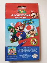 Mario Bros uitnodigingen