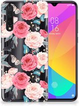 Back Case Xiaomi Mi 9 Lite TPU Siliconen Hoesje Butterfly Roses