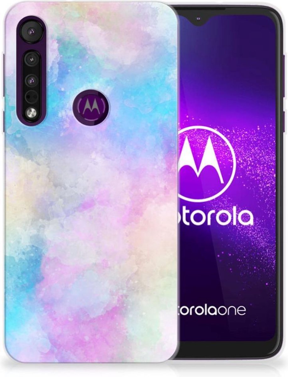 Hoesje maken Motorola One Macro Watercolor Light