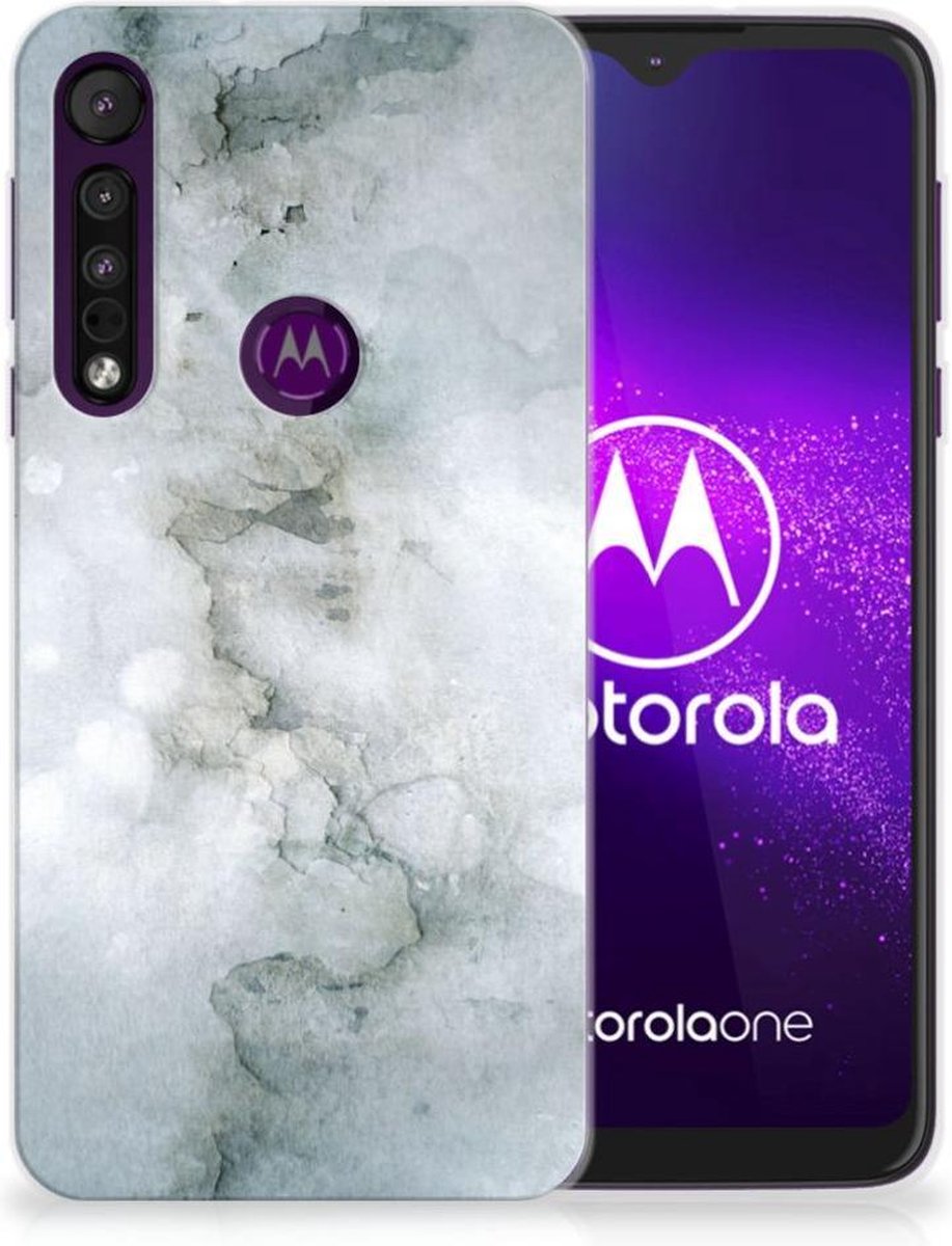 Hoesje maken Motorola One Macro Painting Grey