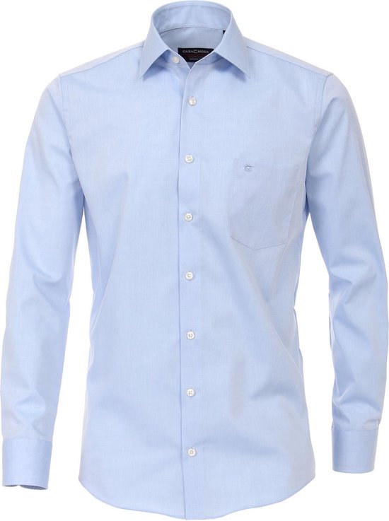 Chemise Homme Casa Moda Bleu Clair Chambray Kent Coupe Moderne Sans Repassage - 43