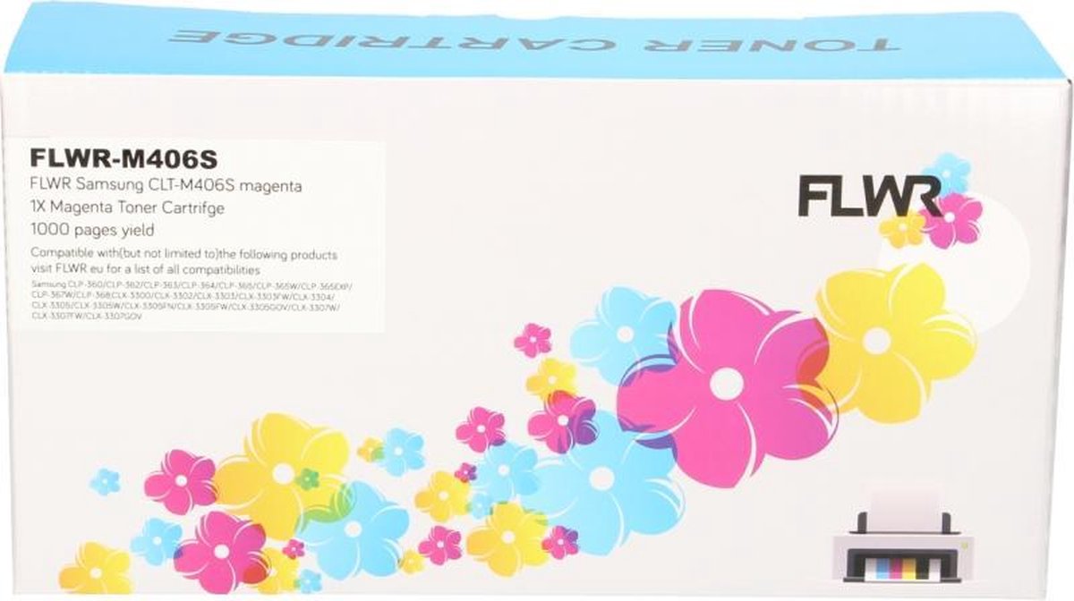 FLWR - Toners / Samsung CLT-M406S / magenta / Geschikt voor Samsung