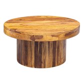 Salontafel - Bijzettafel - Landelijk - Rond - Hout - 60x60x30 cm