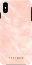Paradise Amsterdam 'Mineral Peach' Fortified Phone Case - iPhone XS Max - roze steen marmer design telefoonhoesje