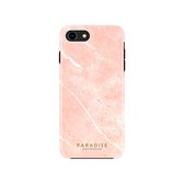 Paradise Amsterdam 'Mineral Peach' Fortified Phone Case - iPhone 7 / 8 / SE (2020) - roze steen marmer design telefoonhoesje