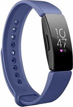 Siliconen Smartwatch bandje - Geschikt voor  Fitbit Inspire  silicone band - blauw - Maat: S - Horlogeband / Polsband / Armband