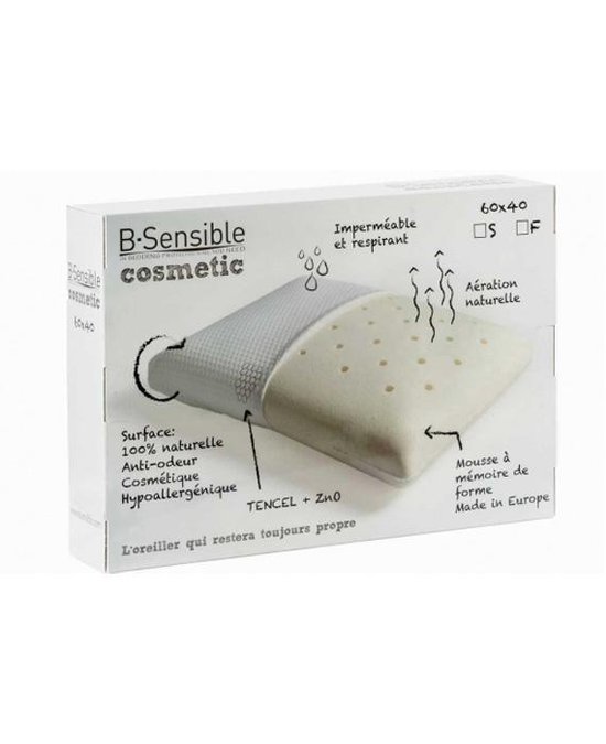 Oreiller cosmétique B-Sensible (doux) - Mousse mémoire - 40x60 cm - Wit