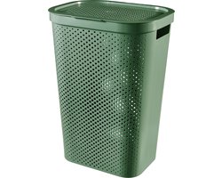 Curver Infinity Recycled Dots Wasmand met deksel - 60L - Groen