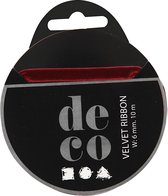 Creotime Fluweellint 6 Mm X 10 M Rood