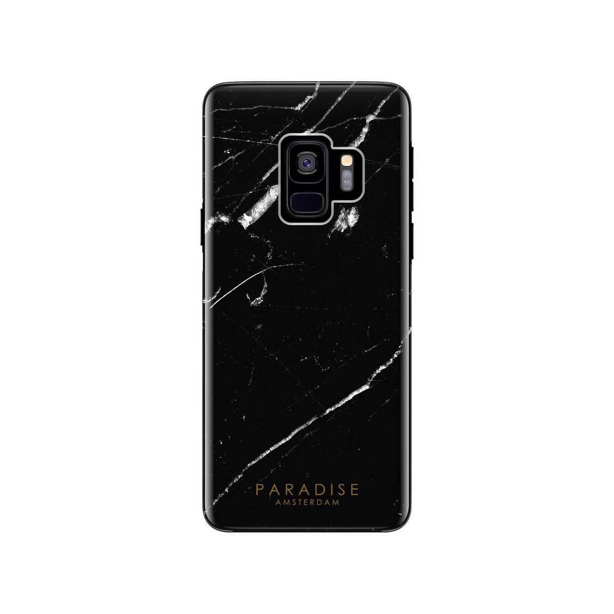 Paradise Amsterdam 'Midnight Marble' Fortified Phone Case - Samsung Galaxy S9 - zwart marmer steen telefoonhoesje