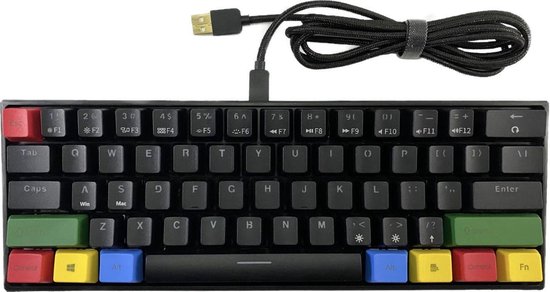 60% Mechanische Toetsenbord - Mechanical Keyboard - Blue Switch - Bluetooth  - USB -... | bol.com