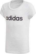 adidas - YG Essentials Linear Tee - Meisjes T-Shirt - 170 - Wit