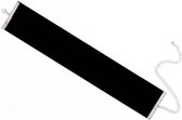 Brede Choker - Ketting - Collier - Zilverkleurig met Zwart imitatie suède - 38 cm - 1 stuks