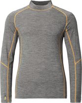 Tenson Woolley Thermo Sportshirt - Maat S  - Mannen - donker grijs/geel