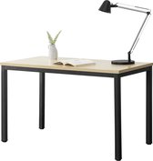 Bureau laptoptafel 120x60x75 cm Odense zwart en eiken