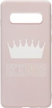 ADEL Siliconen Back Cover Softcase Hoesje Geschikt voor Samsung Galaxy S10 - King Roze