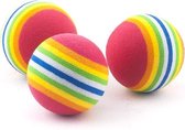Regenboog balletjes 3st. | Kattenspeeltjes